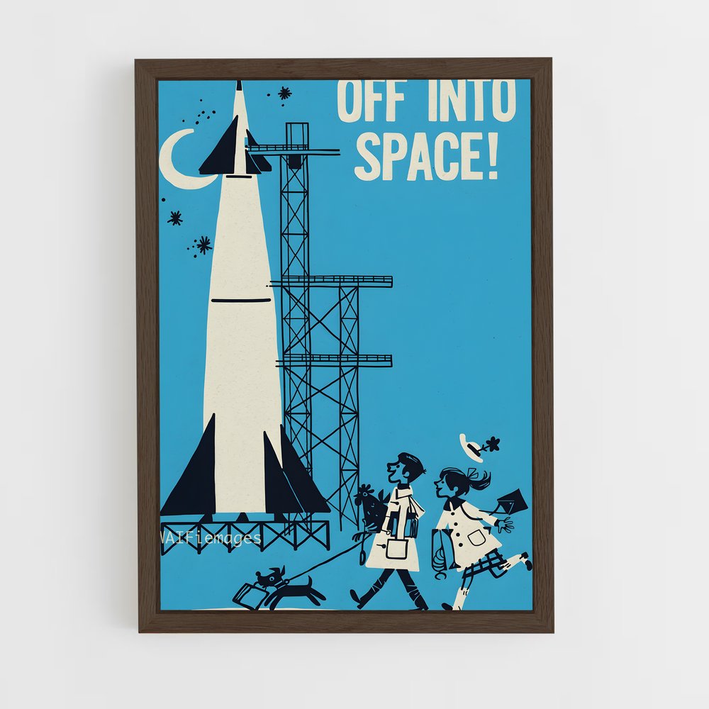Poster fascinant aventure spatiale – affiche Espace rétro (vue 5)